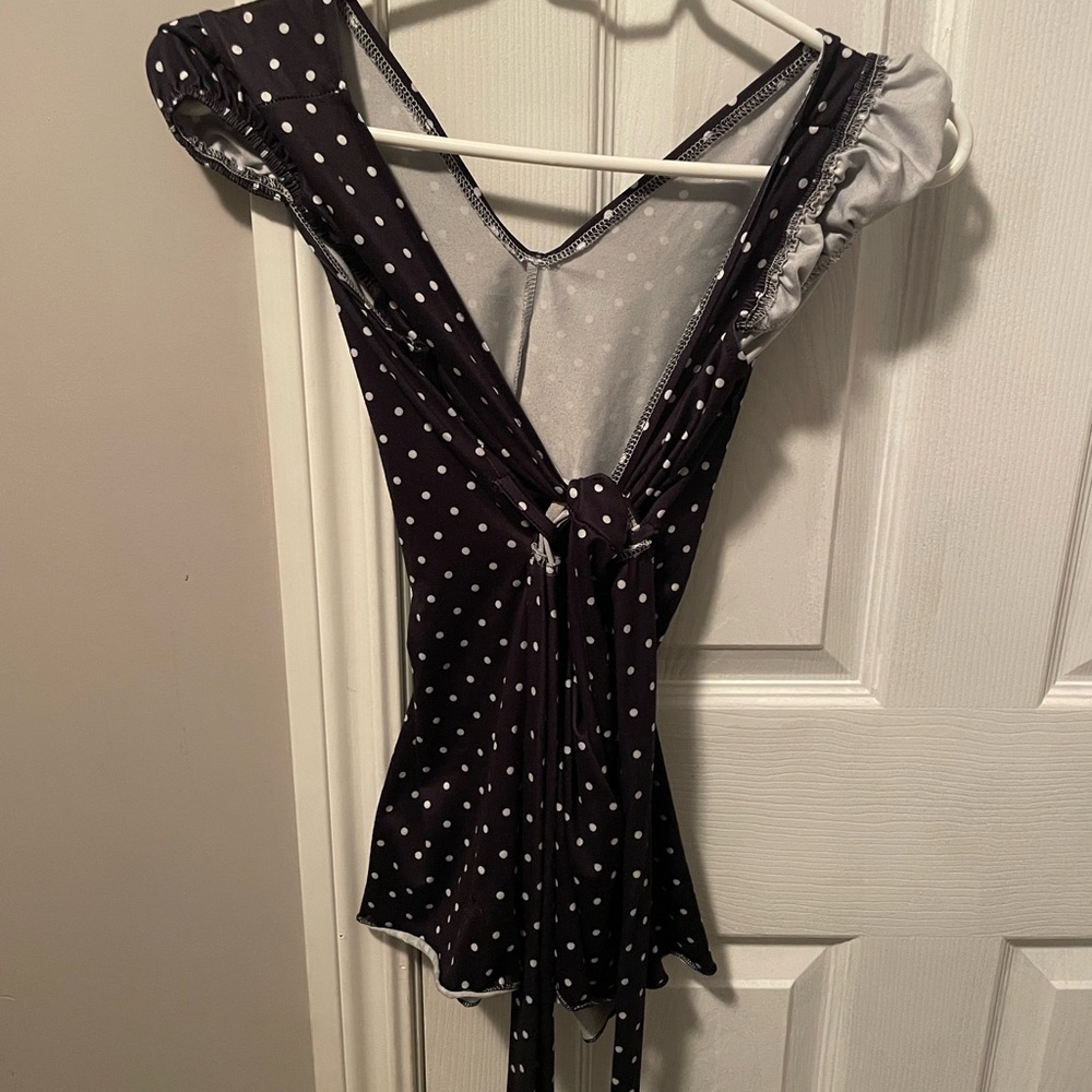 Polka Dot Short Sleeve Top